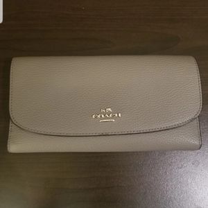 Coach Grey Trifold Wallet NWOT